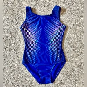 ✨ Destira Blue and Multicolored Leotard